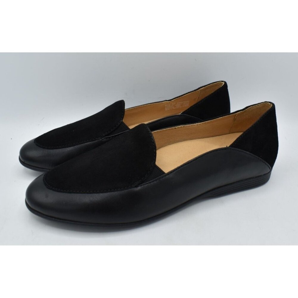 Dansko Womens Size EU 37 US 6.5-7 Lace Glazed Kid Leather Black Slip On Loafers
